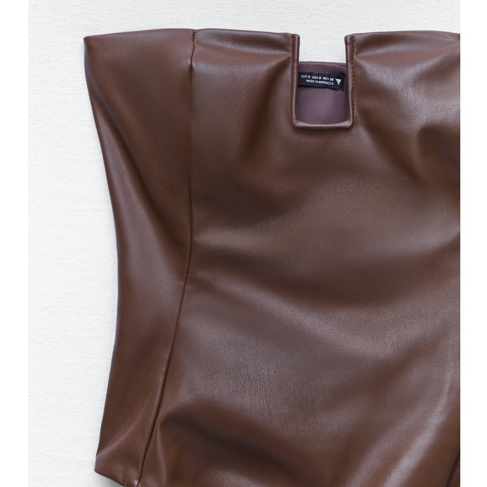 Blogger’s Fav| NWT ZARA Faux Leather Bodysuit - Picture 4 of 4